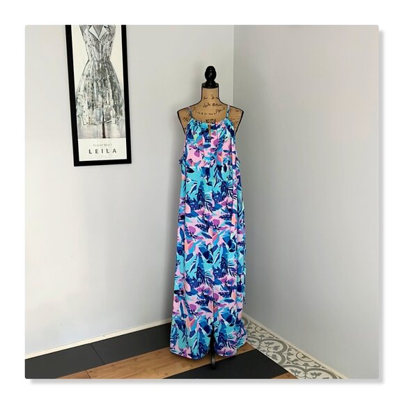 Swimsuits for All Floral Cover-Up Maxi Dress Sz 22/24 NWOT - Picture 4 of 12